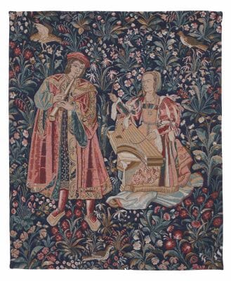 Medieval Musicians Loom Woven Tapestry - 150 x 125 cm (4'11" x 4'1") - Requires Rod Size 3