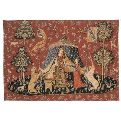Lady with the Unicorn - Tent Loom Woven Tapestry - 2 Sizes Available