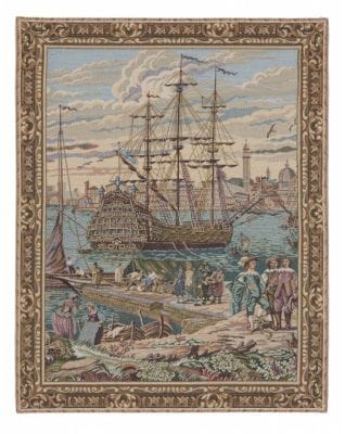 Merchant Ship Loom Woven Tapestry - 68 x 53 cm (2'3" x 1'9") - Requires Rod Size 1
