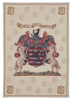 Arte et Marte Coat of Arms Loom Woven Tapestry - 102 x 72 cm (3'4" x 2'4") - Requires Rod Size 2