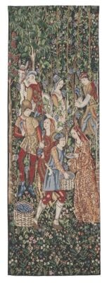 Grape Harvest Portiere Loom Woven Tapestry - 122 x 43 cm (4'0" x 1'5") - Requires Rod Size 1