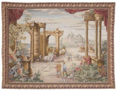 Classical Ruins Loom Woven Tapestry - 150 x 195 cm (4'11" x 6'5") - Requires Rod Size 5