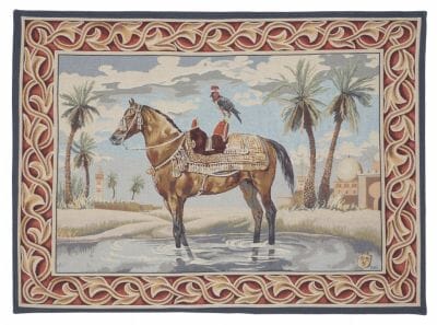 Arabian Horse Loom Woven Tapestry - 105 x 145 cm (3'5" x 4'9") - Requires Rod Size 4