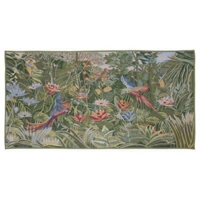 Tropical Forest Loom Woven Tapestry by Rousseau Loom Woven Tapestry - 2 Sizes Available