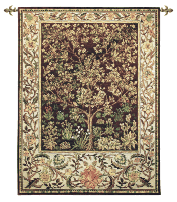 Tree of Life - Natural Loom Woven Tapestry - 94 x 78 cm (3'1" x 2'7") - Requires Rod Size 2