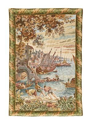 Venice Docks Loom Woven Tapestry - 115 x 82 cm (3′9" × 2′8") - Requires Rod Size 2 - Last Piece Remaining!