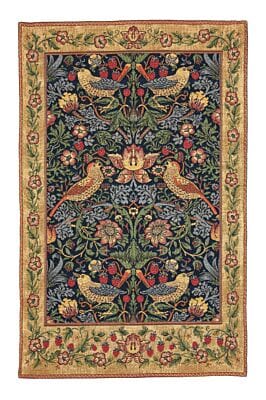 Strawberry Thief Loom Woven Tapestry - 75 × 46 cm (2′6" × 1′6") - Requires Rod Size 1