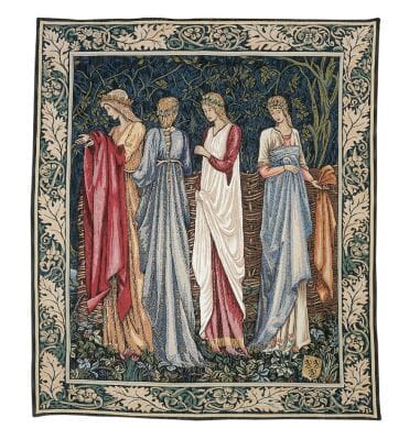 Ladies of Camelot Loom Woven Tapestry - 183 x 156 cm (6'0" x 5'2") - Requires Rod Size 4