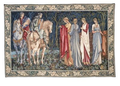 Departure of the Knights Loom Woven Tapestry - 183 x 277 cm (6'0" x 9'1" ) - Requires Rod Size 6