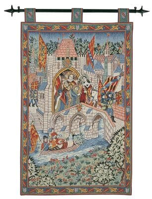 Procession from Camelot Loom Woven Tapestry - (With Loops) 106 x 64 cm (3'6" x 2'1" ) - Requires Rod Size 2