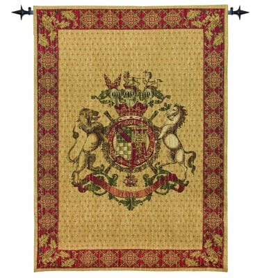 Armorial Coat of Arms Loom Woven Tapestry - 135 x 93 cm (4'5" x 3'1") - Requires Rod Size 2