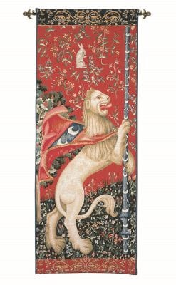 Lion Portiere Loom Woven Tapestry - 2 Sizes Available