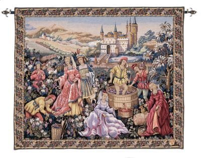Vendanges au Chateau Loom Woven Tapestry - 96 x 117 cm (3'2" x 3'10") - Requires Rod Size 3