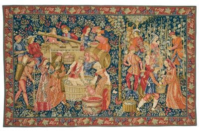 Medieval Winemakers Loom Woven Tapestry - 2 Sizes Available