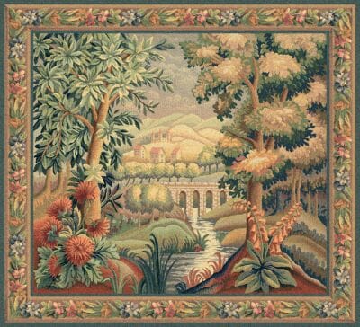 Verdure Aubusson Loom Woven Tapestry - 83 x 86 cm (2'9" x 2'10") - Requires Rod Size 2