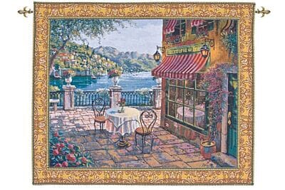 Waterfront Café Loom Woven Tapestry - 3 Sizes Available