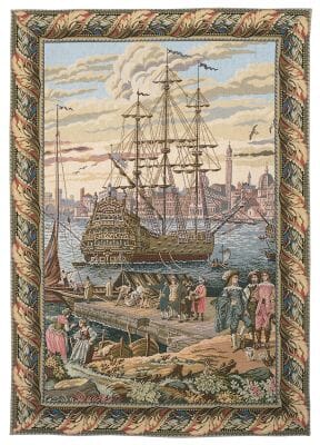 Merchants' Ship Loom Woven Tapestry - 2 Sizes Available