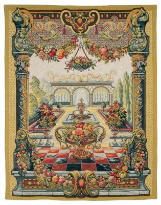 Jardin de Bagatelle Loom Woven Tapestry - 121 x 93 cm (4'0" x 3'1") - Requires Rod Size 2