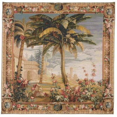 Oriental Landscape Loom Woven Tapestry - 150 x 152 cm (4'11" x 5'0") - Requires Rod Size 4