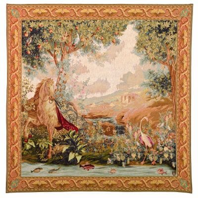 The Draped Horse Loom Woven Tapestry - 150 x 147 cm (4'11" x 4'10") - Requires Rod Size 4