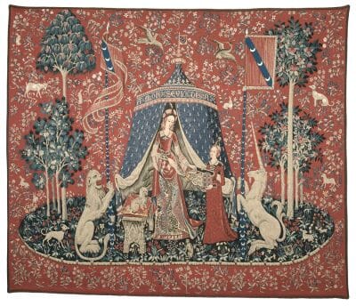 Lady with the Unicorn 'A Mon Seul Desir' Loom Woven Tapestry - 92 x 120 cm (3'0" x 3'11") - Requires Rod Size 3