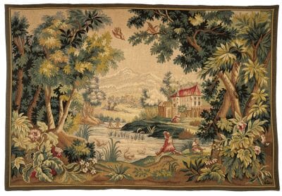 Paysage du Lauragais Loom Woven Tapestry - 130 x 185 cm (4'3" x 6'1") - Requires Rod Size 5