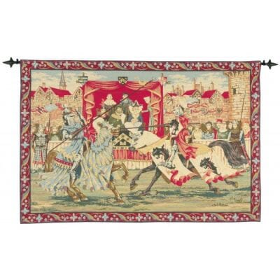 The Medieval Joust Loom Woven Tapestry - 2 Sizes Available