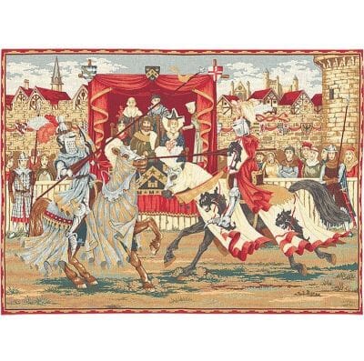 The Medieval Joust Loom Woven Tapestry - 2 Sizes Available
