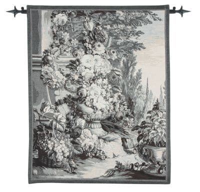 Renaissance Vase Greyscale Loom Woven Tapestry - 90 x 72 cm (3'0" x 2'4") - Requires Rod Size 2