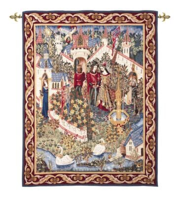 Arthur Draws the Sword Loom Woven Tapestry - 102 x 85 cm (3'4" x 2'10") - Requires Rod Size 2