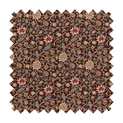 Evenlode Flowers - Damson Tapestry Fabric
