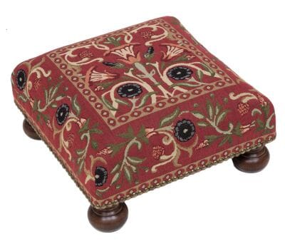 Primrose Red Tapestry Footstool