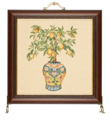 Lemon Tree Vase Tapestry Firescreen