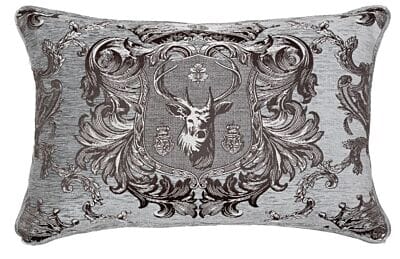 Regal Stag Silver Tapestry Cushion  - 50x66cm (20"x26")