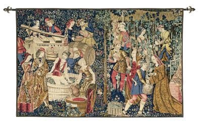 Les Vignerons Silkscreen Tapestry - 115 x 176 cm (3'9" x 5'9") - Requires Rod Size Size 5