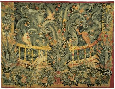 Verdure Beauvais Silkscreen Tapestry - 193 x 257 cm (6'4" x 8'5") - Requires Rod Size Size 6