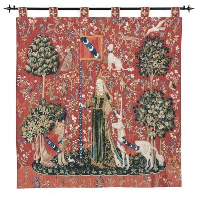 Lady with the Unicorn - Touch Silkscreen Tapestry - 136 x 132 cm (4'6" x 4'4") - Requires Rod Size Size 4