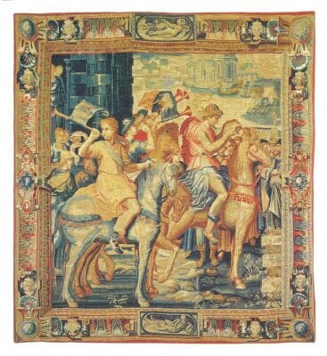 Les Hérauts Silkscreen Tapestry - 200 x 188 cm (6'6" x 6'2") - Requires Rod Size Size 5 - Last Piece Remaining!
