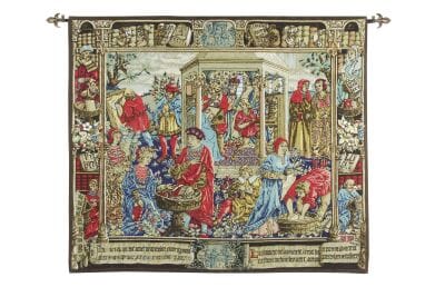 The Story of the Book Silkscreen Tapestry - 122 x 142 cm (4'0" x 4'8") - Requires Rod Size Size 4