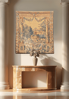 Chateau de Versailles Silkscreen Tapestry - 173 x 147 cm (5'8" x 4'7" ) - Requires Rod Size 4