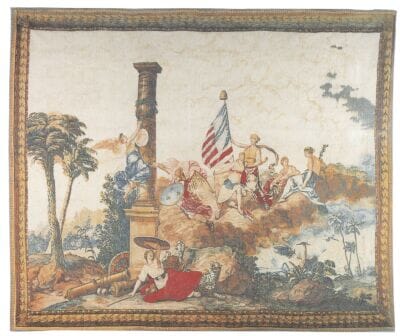 America Silkscreen Tapestry - 148 x 178 cm (4'10" x 5'10") - Requires Rod Size 5 - Last Piece Remaining!