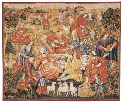 Les Repas Champetre (The Country Feast) Silkscreen Tapestry - 215 x 260 cm (7'1" x 8'6") - Requires Rod Size Size 6