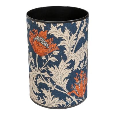 Anemone Blue Rust Tapestry Waste Bin