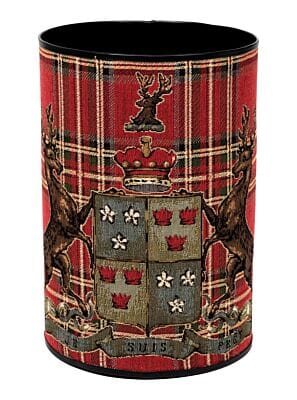 Scottish Heritage Red Tapestry Waste Bin