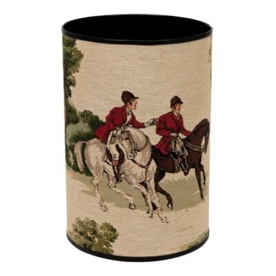 English Hunt Tapestry Waste Bin