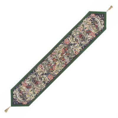 Acanthus Green Tapestry Table Runner - 180x34cm (71"x13")