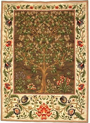 Tree of Life Loom Woven Tapestry - Brown  - 92 x 70 cm - Requires Rod Size 2