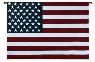 Stars & Stripes Loom Woven Tapestry - 95 x 134 cm (3'1" x 4'5") - Requires Rod Size 3
