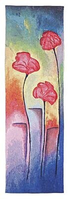 Poppies III Loom Woven Tapestry - 100 x 32 cm (3'3" x 1'1") - Requires Rod Size 1