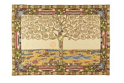 Klimt Tree of Life Loom Woven Tapestry - 51 x 67 cm (1′8" × 2′2") - Requires Rod Size 2